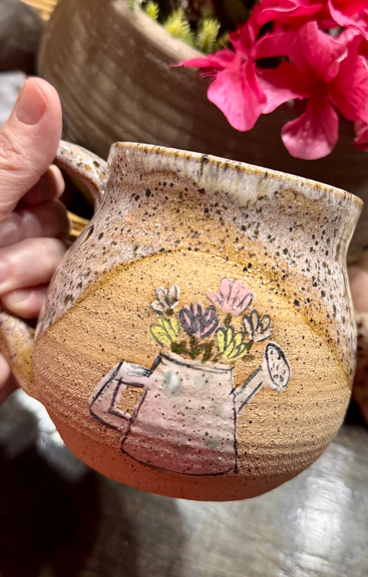 Flower Pot Painted Mug