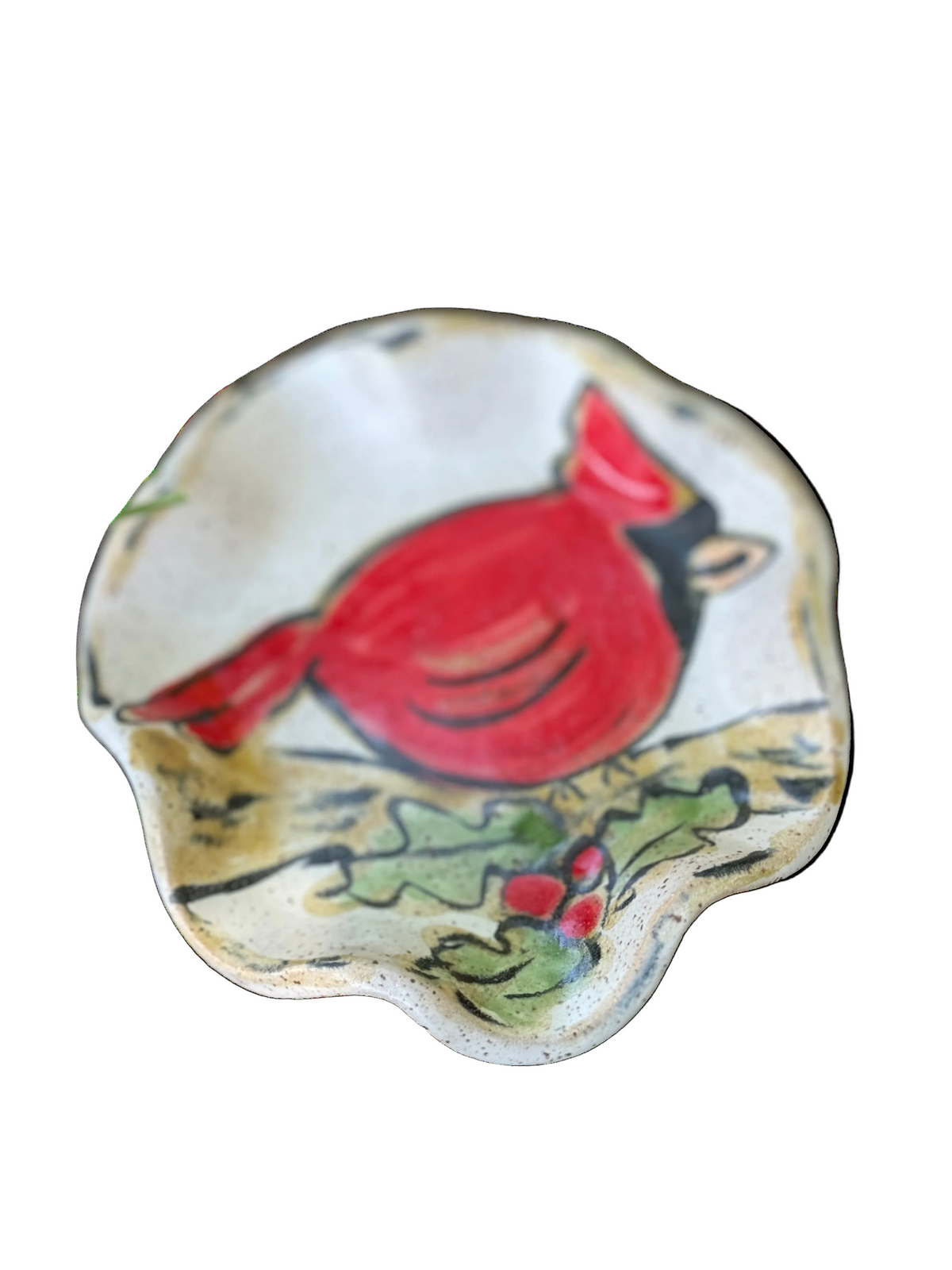 Small Red Bird Trinket dish