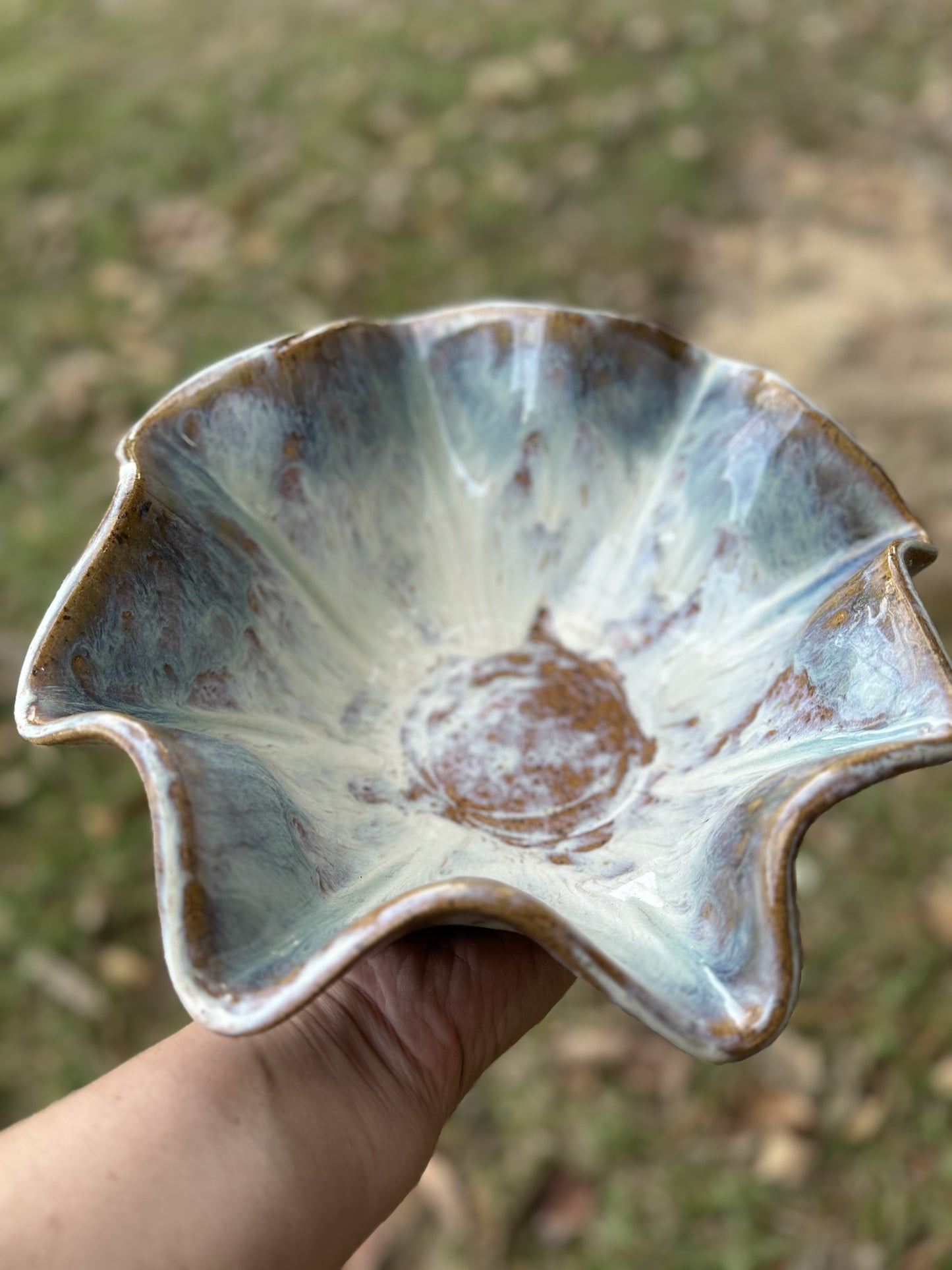 Large Dip Bowl (Blue Oyster)