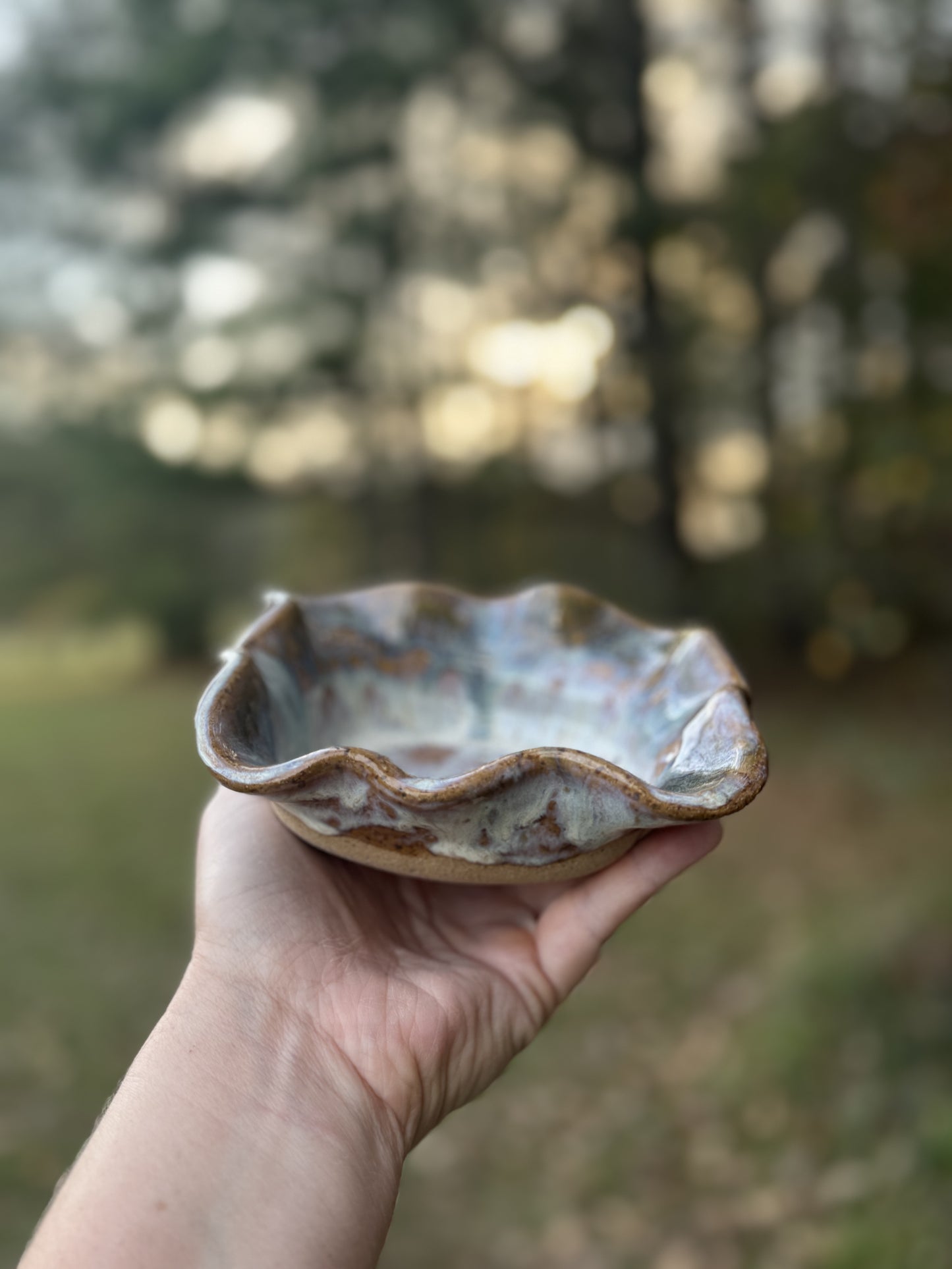 Small Square Candy Dish (Blue Oyster)