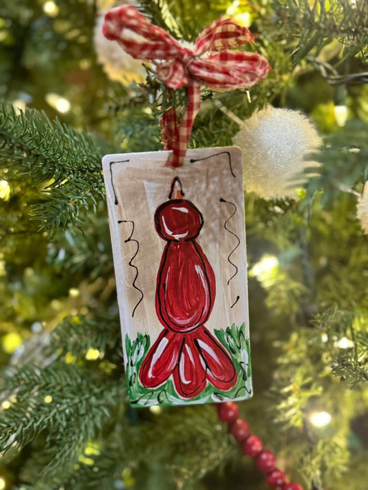 Hand Painted Redbird ornament